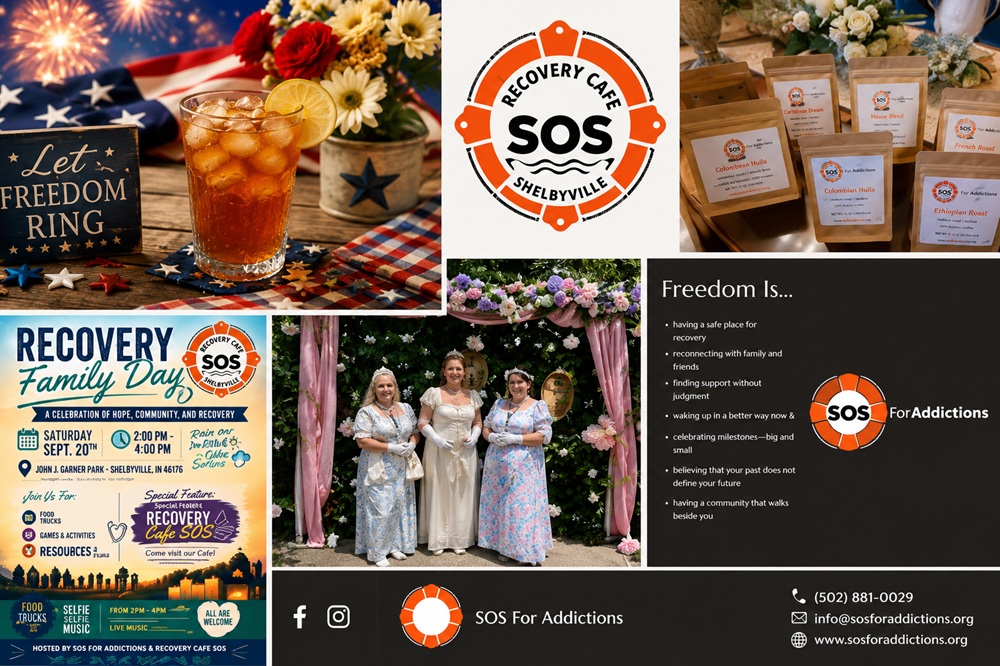 A collection of images from the June edition of the SOS newsletter